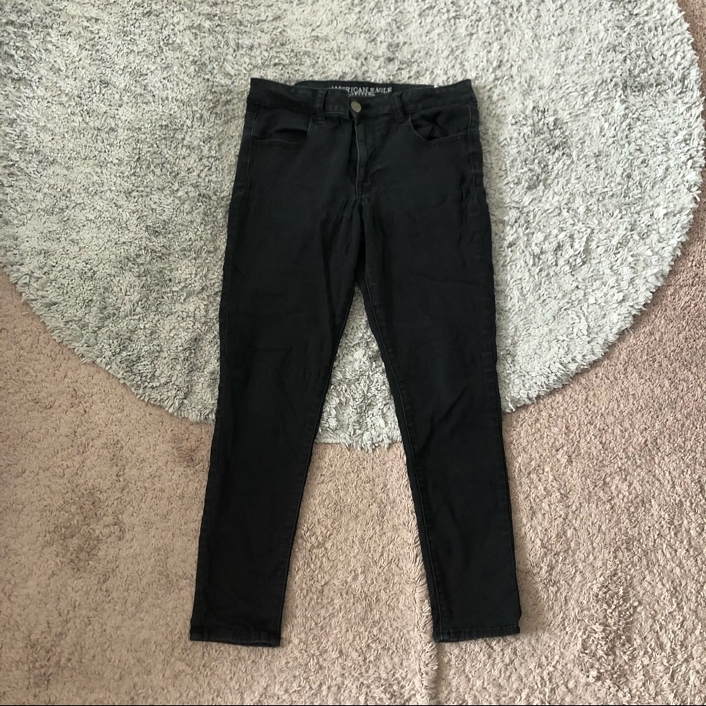 short american eagle black jeans
